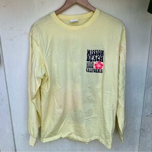 Southern Spirit ‘Mission Beach’ California Long Sleeve Yellow Shirt Size Large